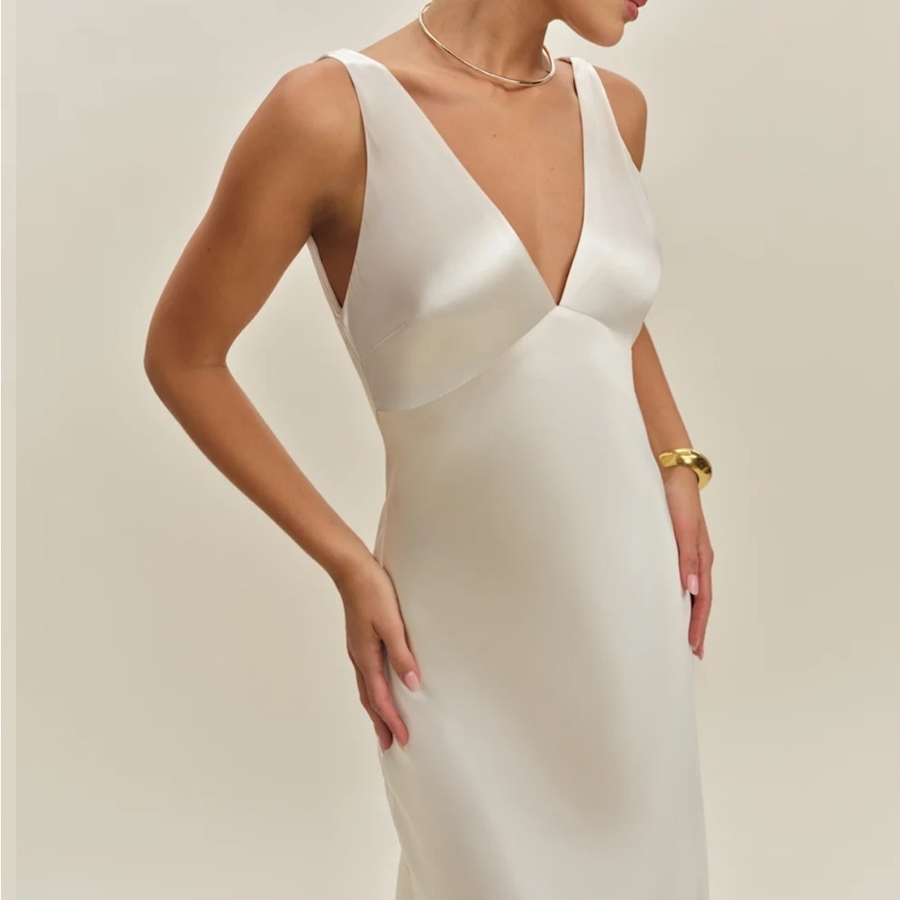 NEW NWT Reformation Margot Silk Dress - Picture 4 of 7